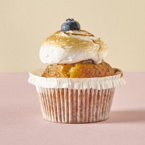 Bosbes Meringue Cupcake